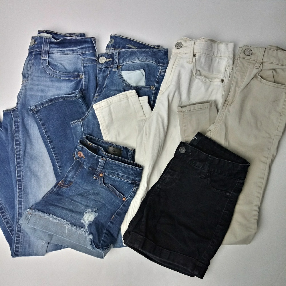 Lot of Junior sz 3 Skinny Jeans / Shorts - Picture 1 of 8